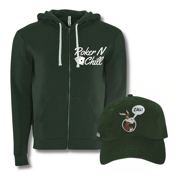 Zip Up Hoodie & Donkey Cap in Green Bundle