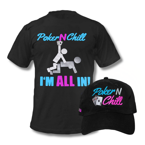 I'm All In Shirt & Logo Cap in Aqua/Purple Bundle