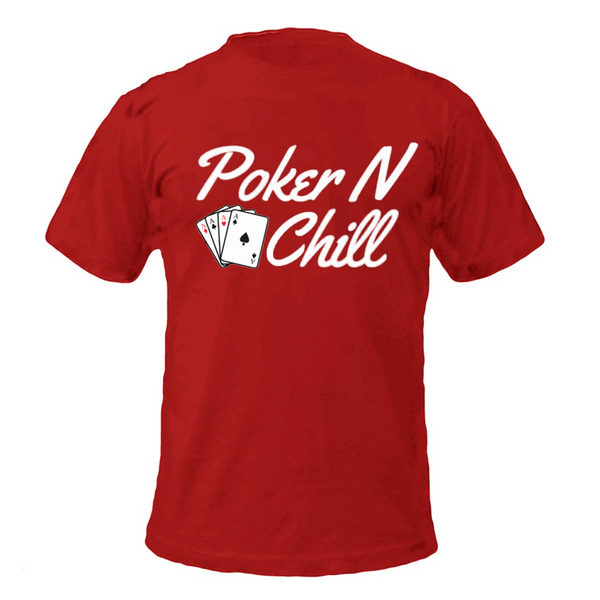 PokerNChill Logo Red Shirt