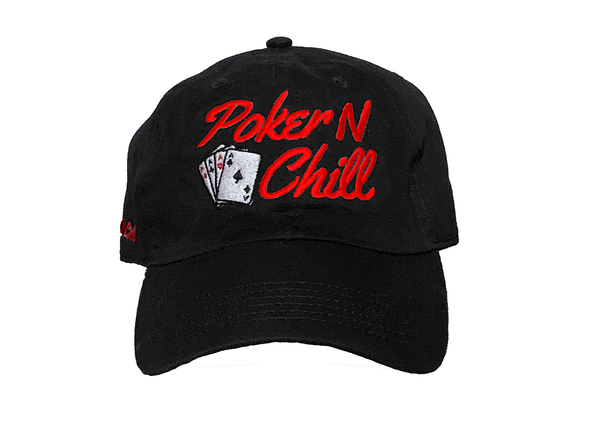 PokerNChill Dad Cap Black/Red